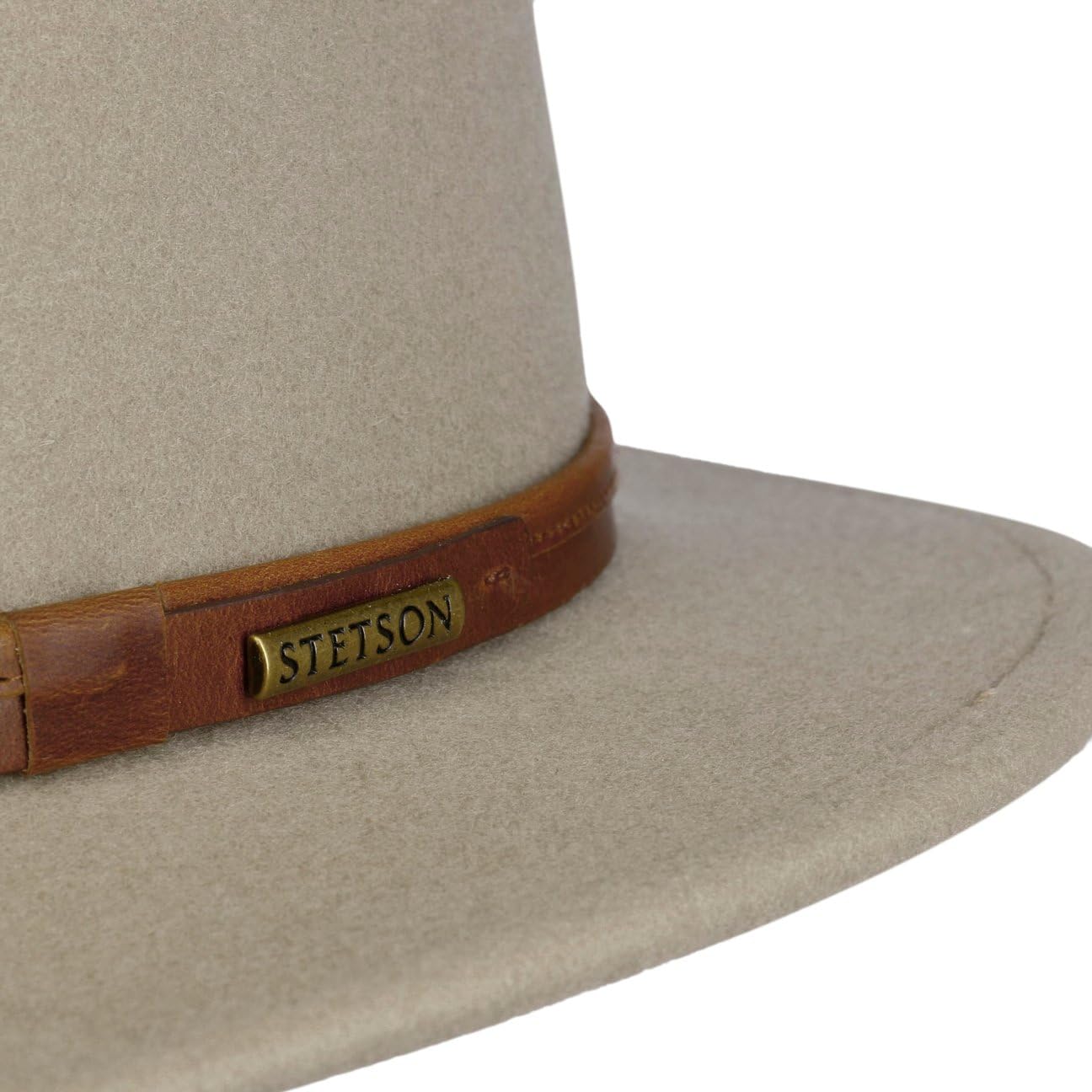 Stetson Scotstown Traveller Wollhut Einfarbiger Eleganter Filzhut Ledergarniturband Made in the EU Unisex Herbst Winter