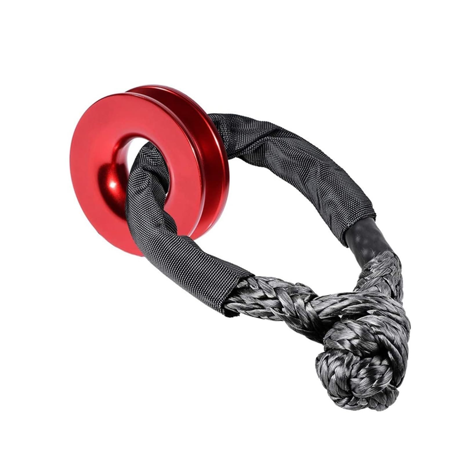 Mthckxjbsuz Set B Winch Rope, 41000Lbs Winch Rope Synthetic Soft Shackle+Recovery Ring Set Rugged Shackles With Protective Sleeve For Truck Vehicle(Set B)