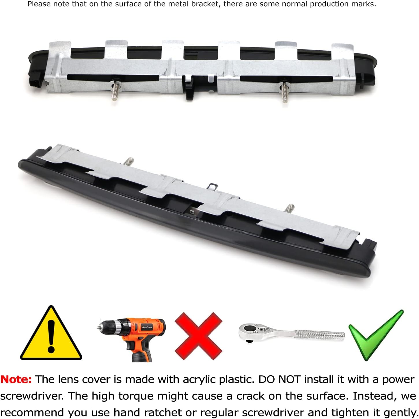iJDMTOY OE-Spec Dark Smoked Lens Full LED Trunk Lid Third Brake Light Bar Assembly Compatible With 2003-2009 Mercedes-Benz W209 C209 CLK-Class Coupe/Cabriolet