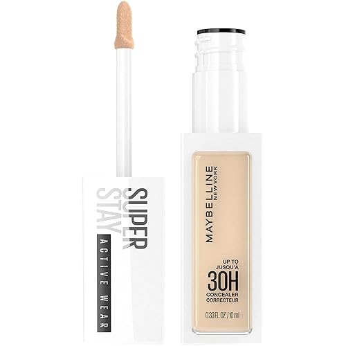 Maybelline Maquillaje corrector líquido Super Stay, corrector de cobertura completa, hasta 30 horas de uso, resistente a la transferencia, acabado