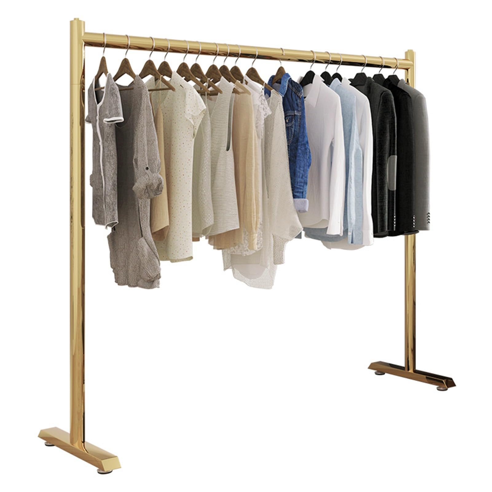 Appendiabiti resistente autoportante per camera da letto, armadio, supporta fino a 80 kg, elegante espositore per abbigliamento per casa, boutique o bazar