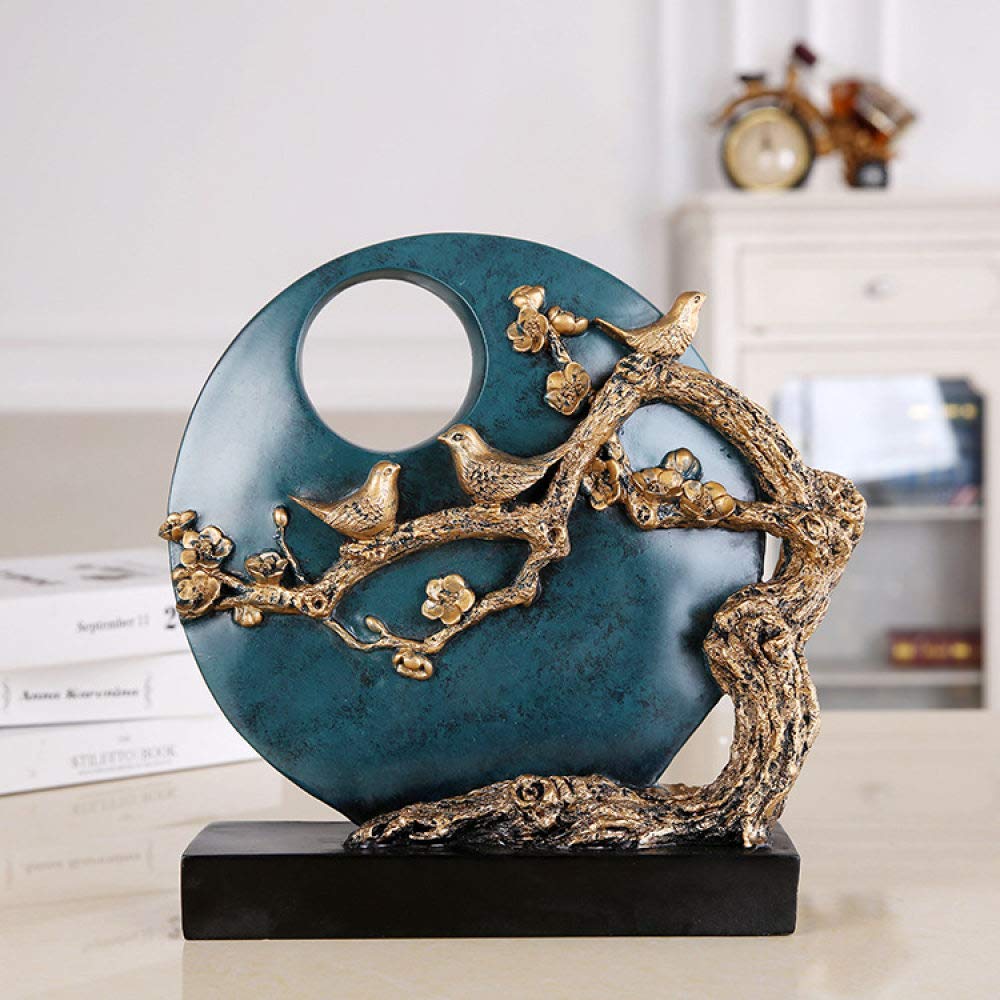 Statue magpie résine miniature : petites figures artisanales déco bureau et maison