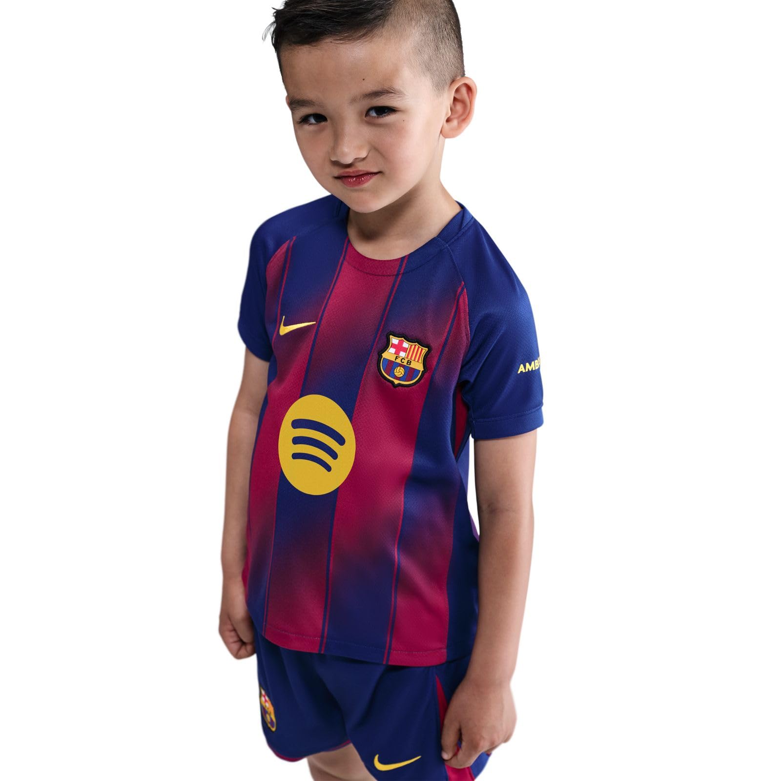 NIKE Fc Barcelona 2025/26 Stadium Home Dreiteiliges Nike Replika Fußballtrikot-set Für Jüngere Kinder Conjunto de camiseta de fútbol Unisex niños