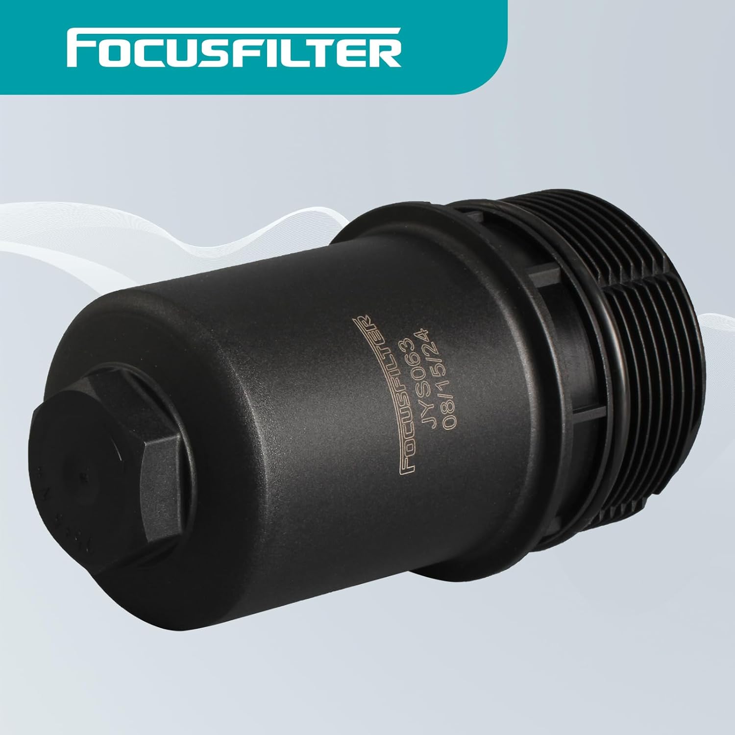 FOCUSFILTER 06L115678Q 06k115441B 06L115401B Oil Filter, with Connection Piece, For VW Arteon Atlas Beetle Golf Jetta Passat Tiguan Audi A3 A4 A5 A6 A7 A8 Q3 Q5 Q7 Q8 TT, 06L115678T