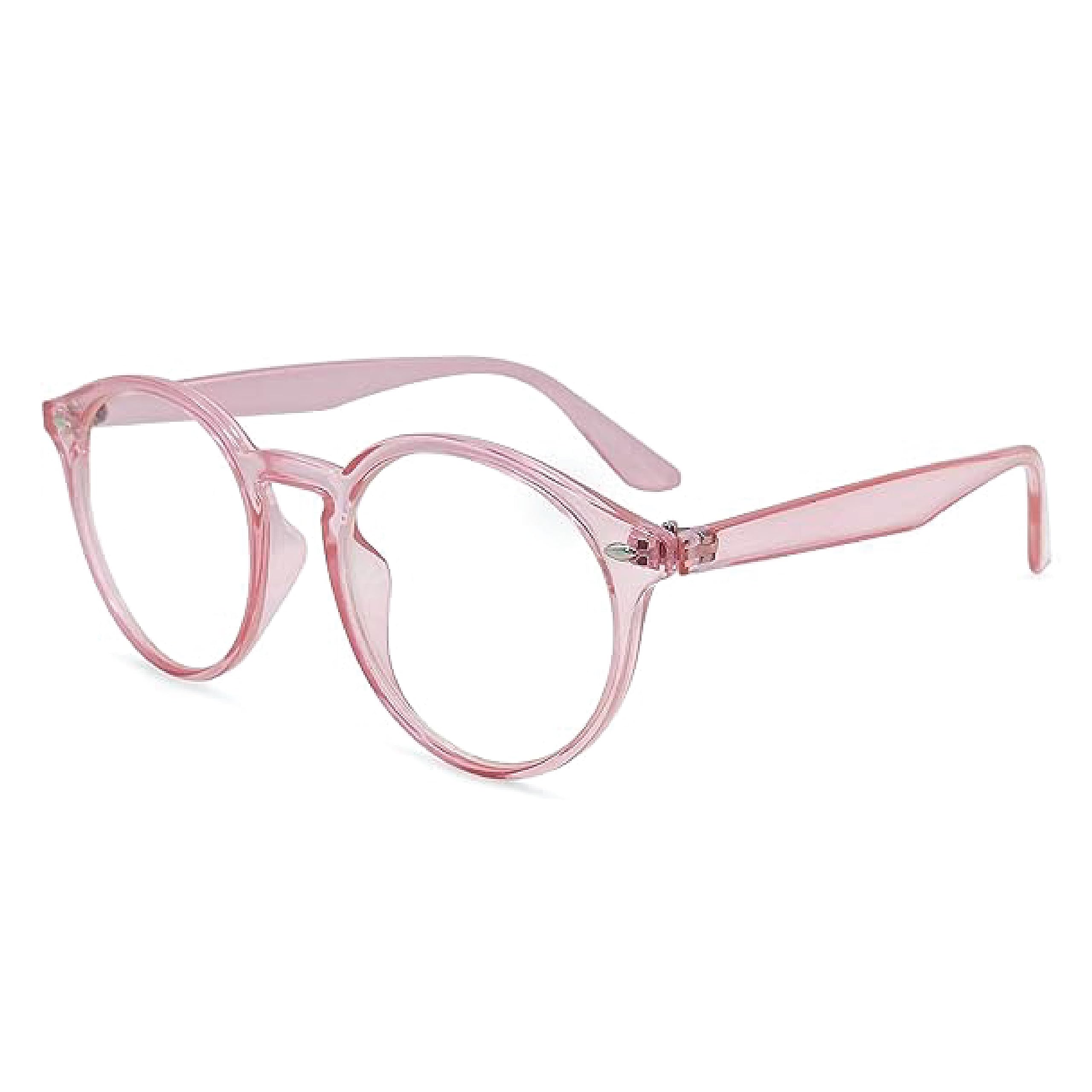 In Style Stylish Oversized Blue Light Blocking Reading Gl, Classic Round Lens Frames, No Magnification