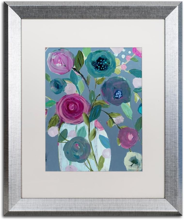Easy Joy by Carrie Schmitt, White Matte, Silver Frame 16x20-Inch