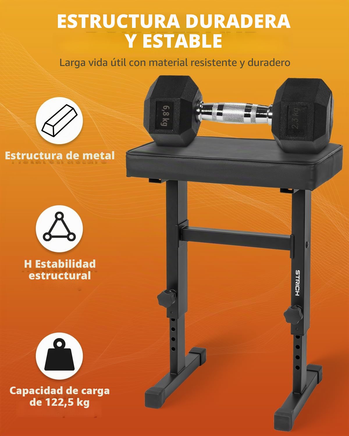 STRICH Taburete ajustable para piano con teclado musical, silla de piano con cojín acolchado para músicos, color negro, SPB-M50 (piel sintética)