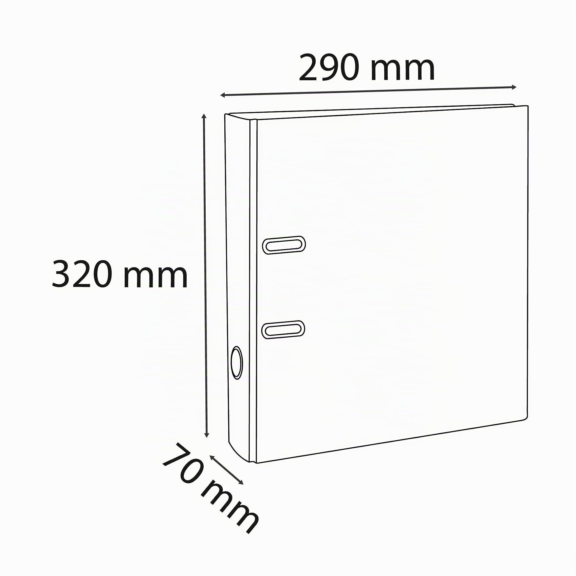 Exacompta - Réf. 53789E - Carton de 10 classeurs à levier personnalisables Kreacover - 1 pochette extérieure - Dos 70 mm - Dimensions : 32 x 29 cm - Format à classer A4 - Blanc