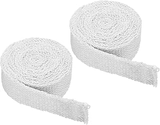 PATIKIL 2"x1/8"x157" Wood Stove Gasket, 2Pcs Ceramic Fiber Flat High-Temperature Resistance Seal Rope for Stoves Fireplace Door, White