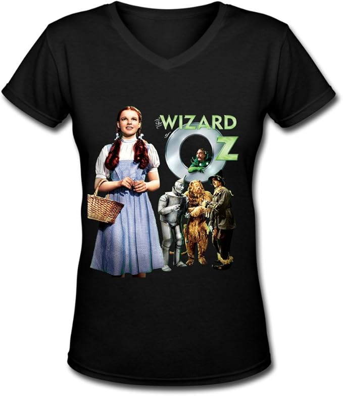 Women's The Wizard Of Oz Poster V Neck Tee Black Amazon.ca Clothing