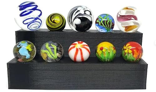 Display for Marbles - Sphere holder - storage - Choice of Color (Black)
