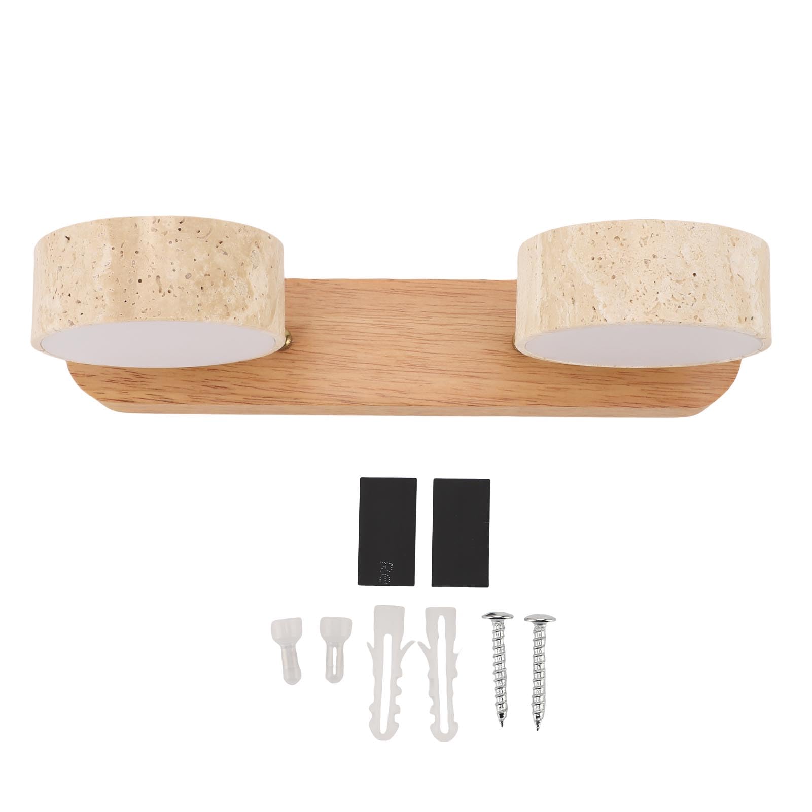 Greensen Moderna Lámpara de Pared Cilíndrica, Lámpara de Pared única para Entradas, Cocinas y Vestidores (Color de madera)