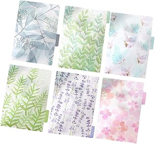 EXQUIMEUBLE 6 Peças De Abas Organizadoras De Fichário Para Página De Divisórias De Página De Notebook Abas Coloridas Inseríveis Página Divisor De Caderno Divisor De Papel Página Divisórias