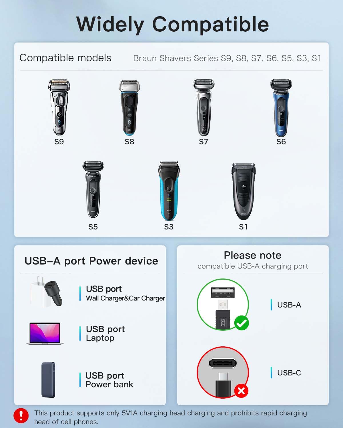 Amazon.co.jp: ブラウンシェーバーシリーズ9 8 7 6 5 3 1用充電