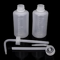 Vista 5 de DEPEPE Paquete de 6 botellas de 250 ml exprimibles para líquidos, botella de plástico LDPE de seguridad con boca estrecha y etiquetas de escala