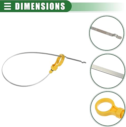 Miniatura 5 de Motoforti Indicador de varilla de medición de aceite de motor, repuesto de varilla de medición de aceite, para Nissan Sentra 2000-2006, plástico