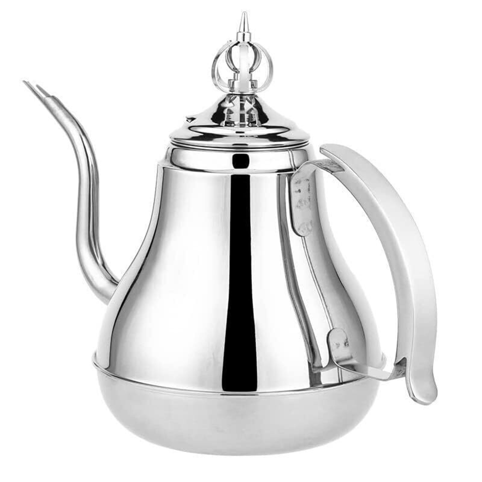 Camping Teapot, Tea Kettle with Infusers Stainless Steel Coffee Drip Pot Gooseneck Tea Pot with Filter Induction Cooker Kitchen tools(1.2L)