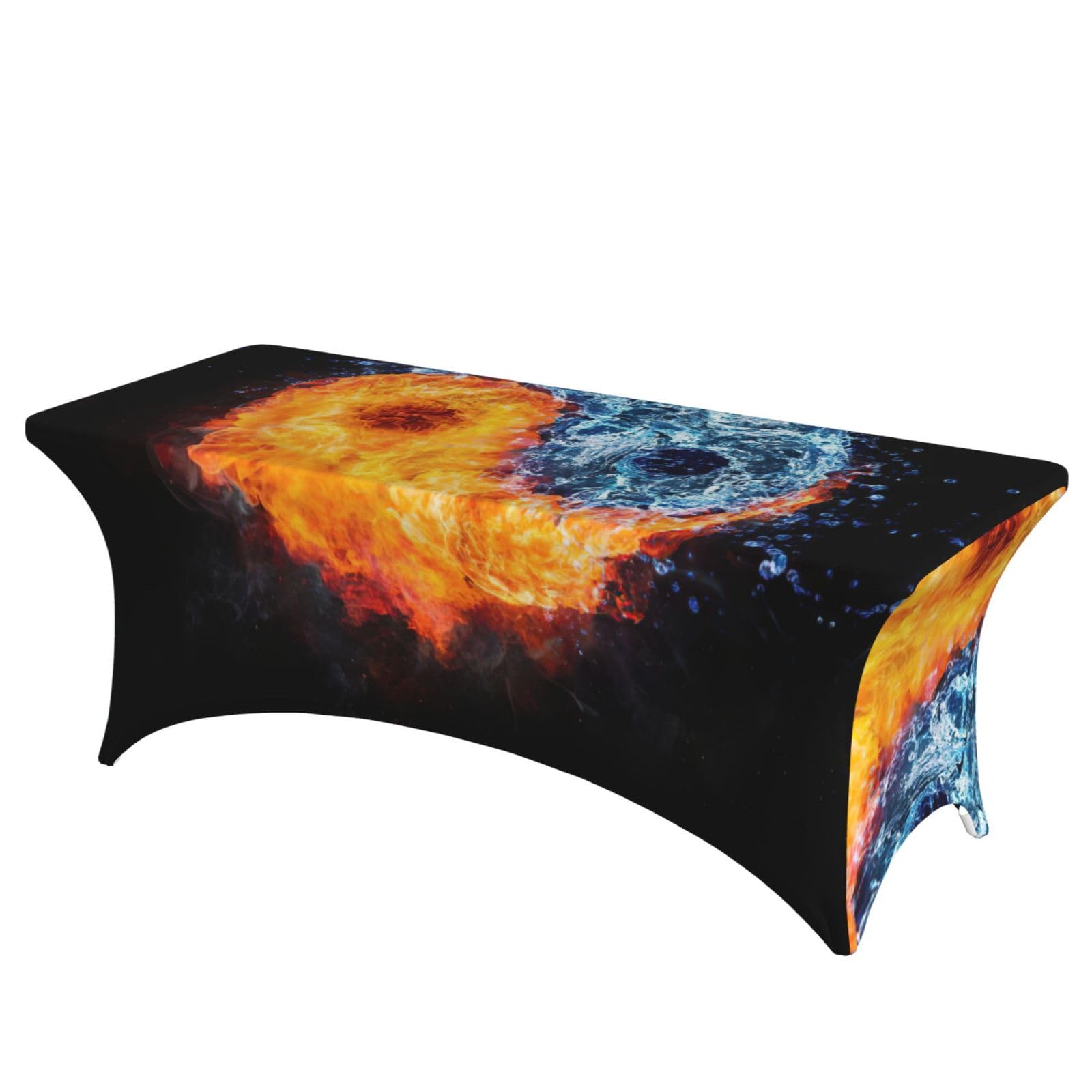 Housses de table extensibles rectangulaires élasthanne Yin Yang