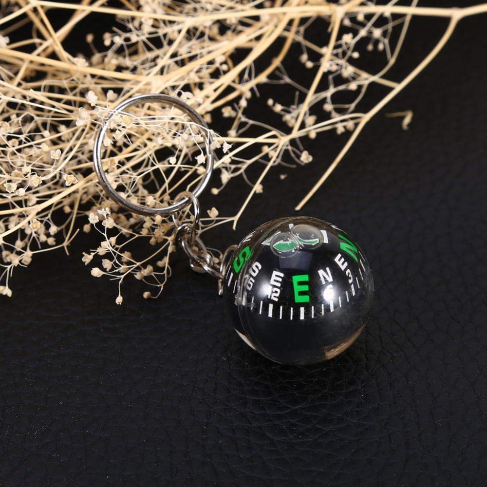 Bussola Portachiavi A Sfera 28mm, Con Liquido, Per Escursionismo, Campeggio E Sopravvivenza, Design Pratico E Portatile