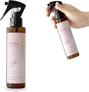 天然 アロマスプレー【 Hibika. 】150ml アロマミスト ルームスプレー 天然アロマ 天然精油 フレグランススプレー 合成香料不使用 無添加 リラックス 癒し（ スイートフローラル ）