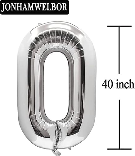 Miniatura 9 de Globos de 16 números plateados gigantes, gigantes, grandes números 16, globos de Mylar de aluminio para dulces suministros de fiesta de cumpleaños