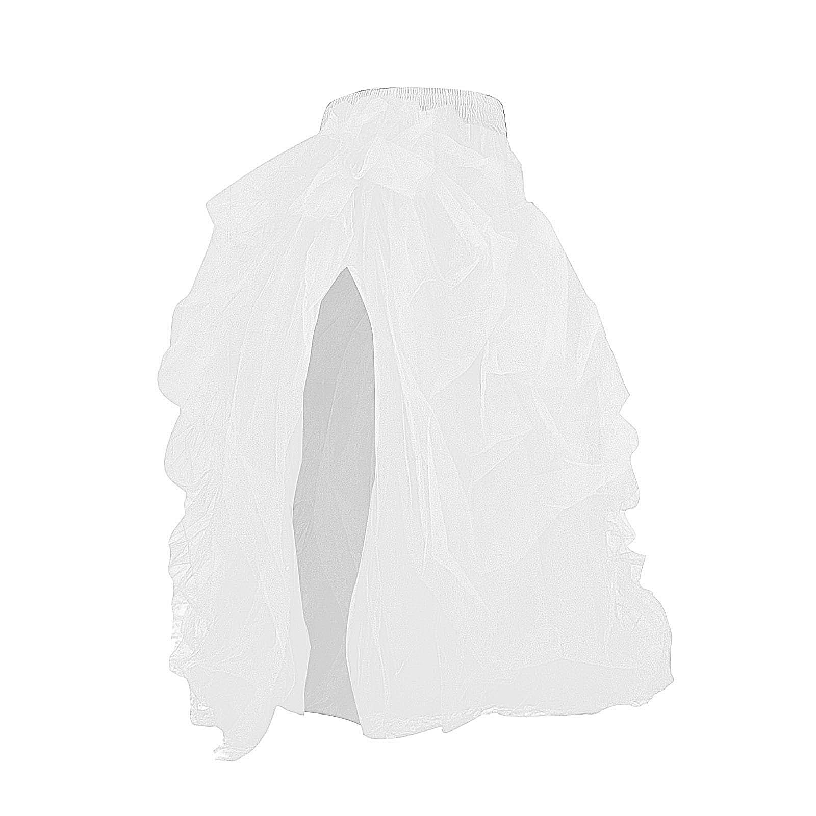 Cocila Jupes Longue Femmes pour Four Seasons Polyvalent Casual Sexy Split Taille Haute en éLastique Demi Corps Tutu Femmes Tutu Tulle Rose Blanc Deguisement Verte Bleu Jupon sous Robe Blanche