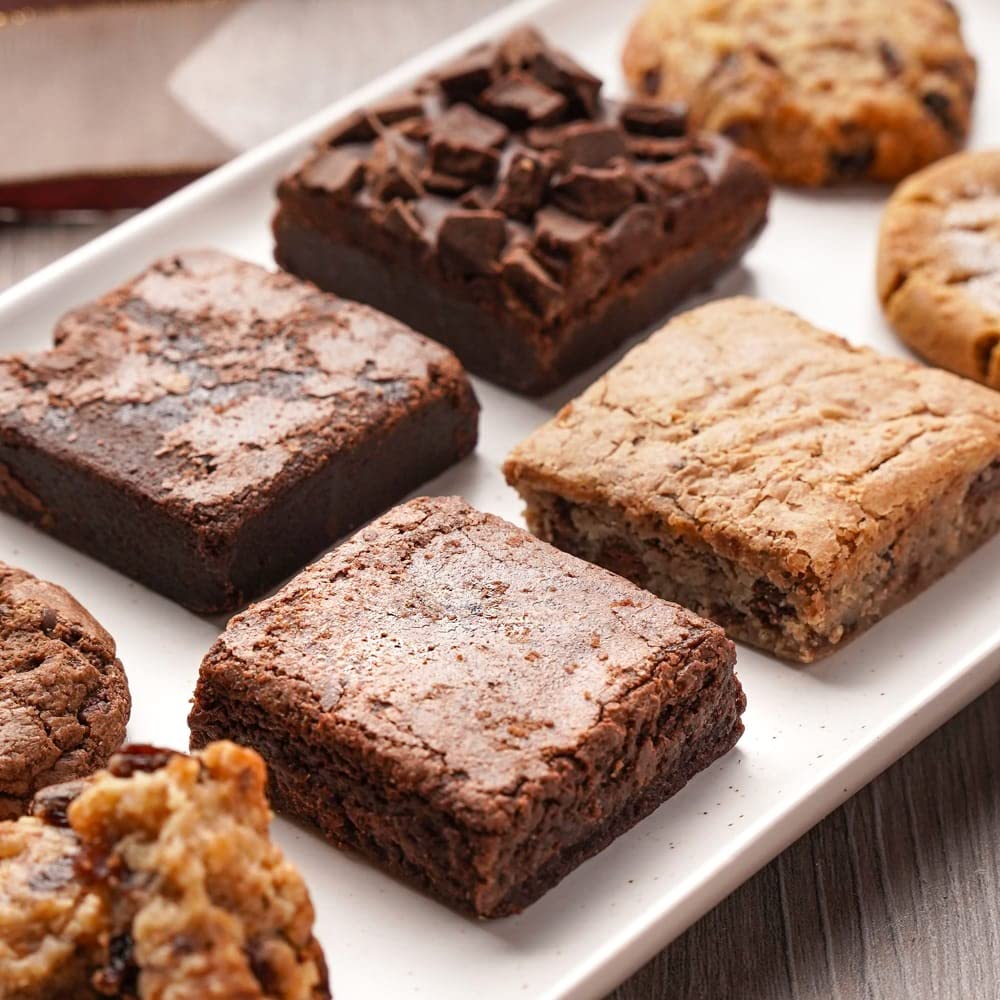 Broadway Basketeers Happy Birthday Gift Basket - 44 Individually Wrapped Gourmet Brownies & Cookies Snack Assortment - Birthday Gifts for Family Gatherings, Celebrations and Group Parties
