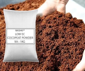 MASHKI Coco Peat 100% Natural and Organic Coir Pith Powder - Organic Soil Manure (1 kg) - image, photos