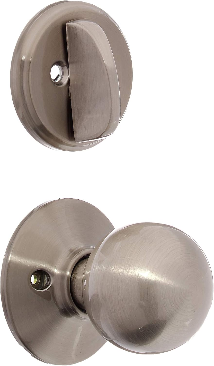Schlage Lock Company F60PLY619ORB Plymouth Door Handle Set with Orbit Interior, Satin Nickel