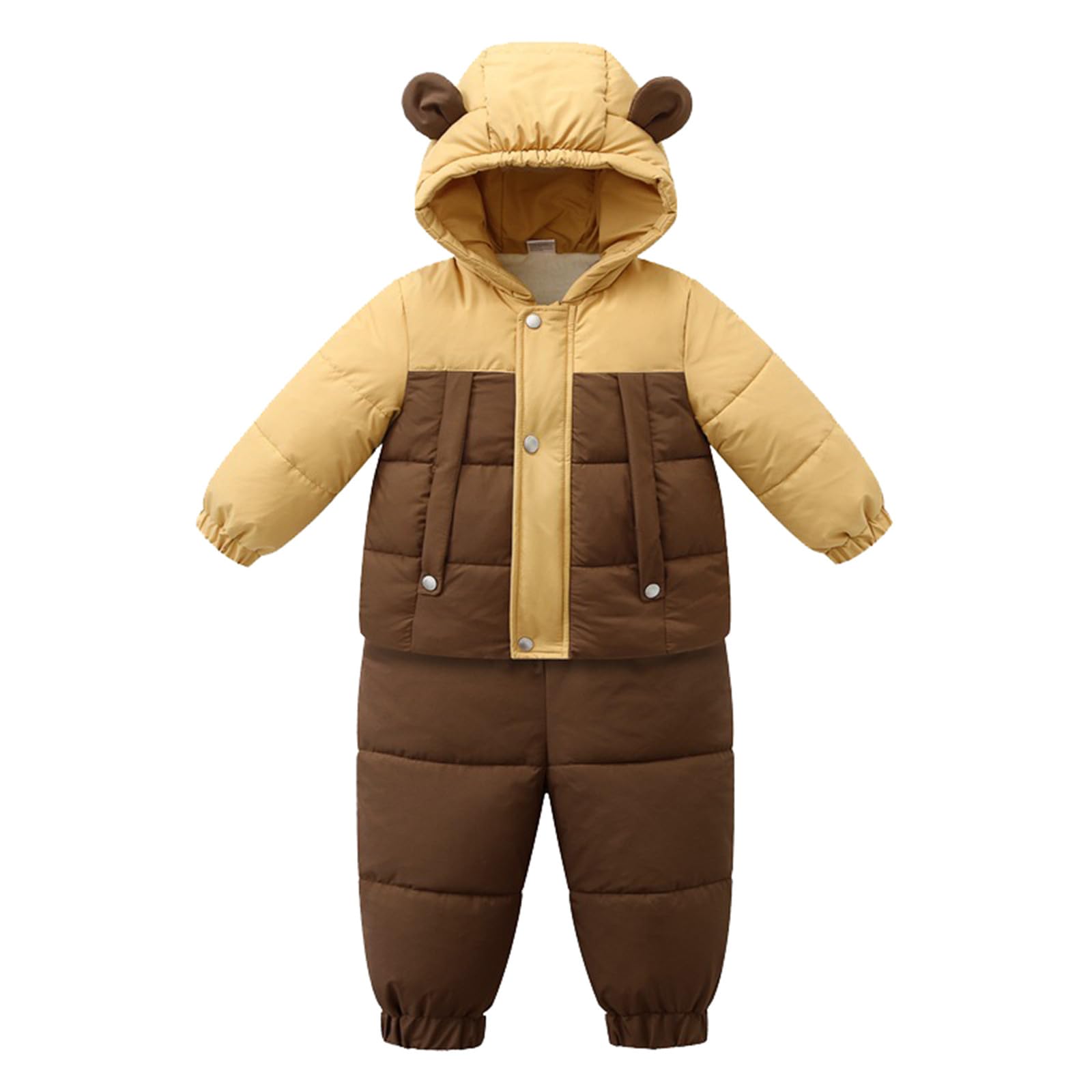 Generisch Abrigo grueso con capucha para bebé y niña, abrigo de invierno, traje de nieve, a prueba de viento, cálido, para exteriores, ropa de nieve