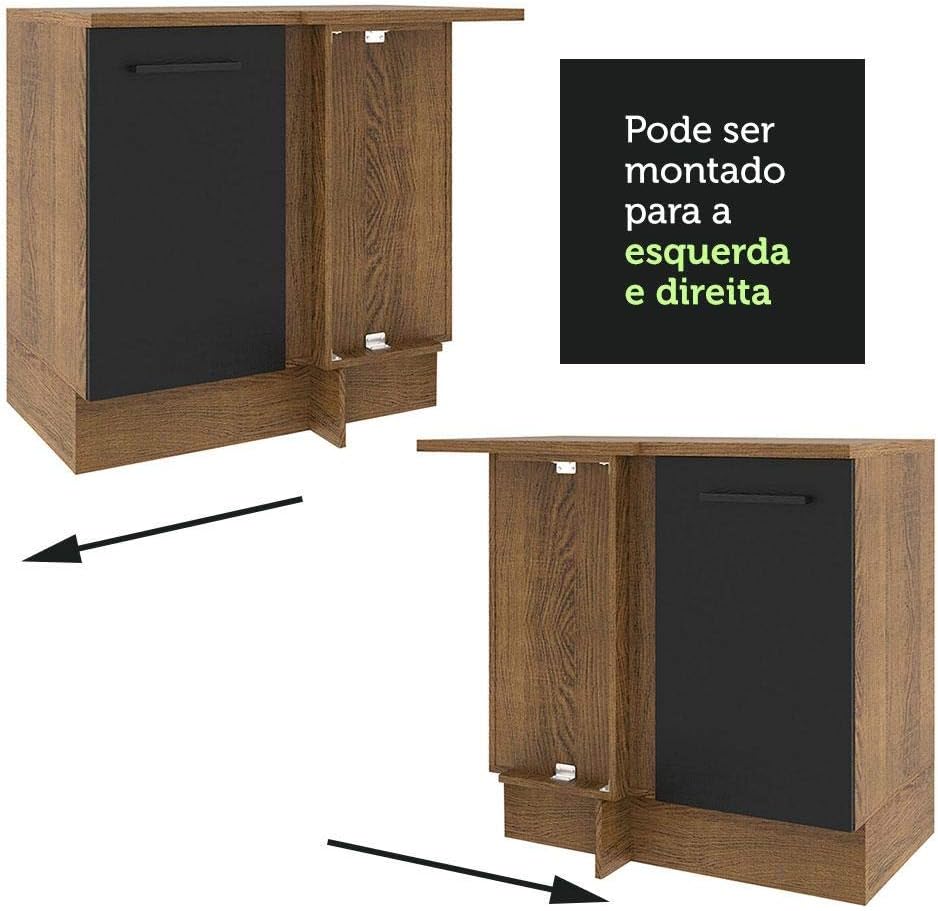 Diagram illustrating the Madesa Agata Corner Counter's reversible assembly for left or right orientation.
