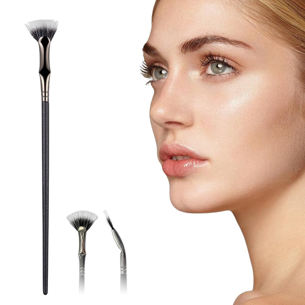 Folding Angle Scalloped Lash Brush, 2024 Upgraded Mascara Fan Brush, Eyelash Comb Separator Makeup Tool, Multifunctional Eyelash Comb Separation Tool, Eyelash Fan Brushs Stick Makeup Tool (1pc)
