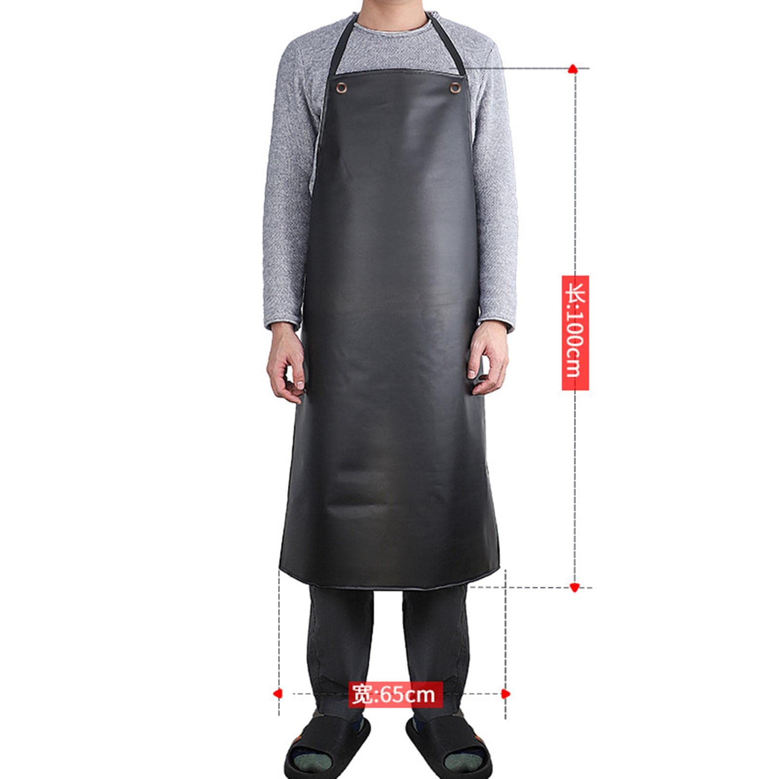 GAH Waterproof Apron Oil Resistant Industrial Apron Work Apron for Dishwashing 100x65cm-image-19