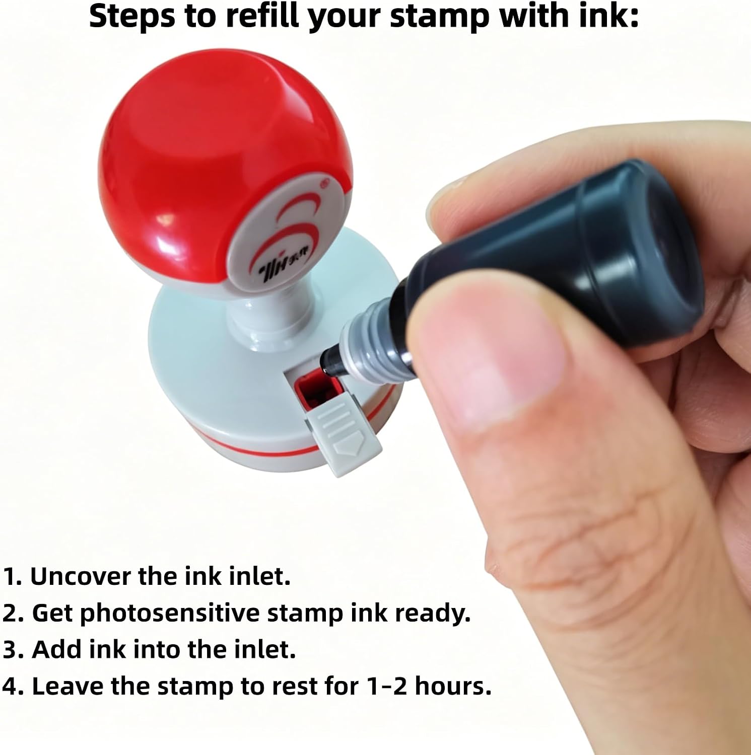 Seasonstorm 1.6-inch Self-Inking Craft Stamp - Heart with Jumping Dolphins & Seagulls for Scrapbooking, Journal & Card Making image 4