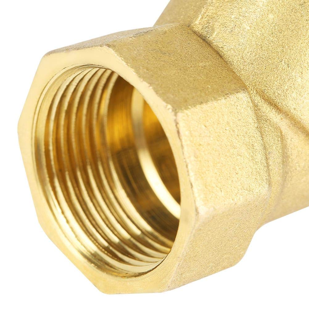 Filtro Ottone, Akozon DN20 3/4" Filtro Ottone a Y Filetto Femmina BSPP Connettore con Valvola per Separazione Olio Acqua
