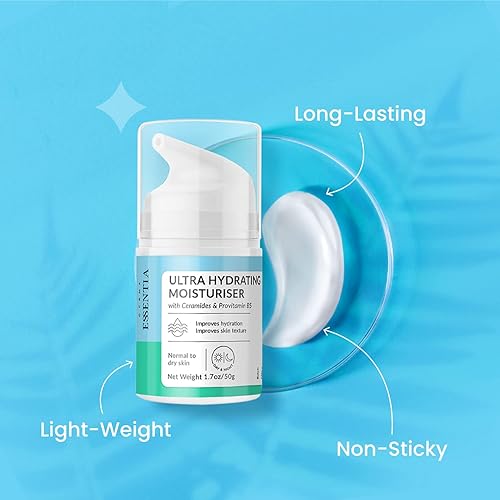 Miniatura 4 de Derma Essentia Hidratante ultra hidratante con ceramidas y provitamina B5  Fórmula ligera y no grasosa  Uso diario para iluminar e hidratar la piel,