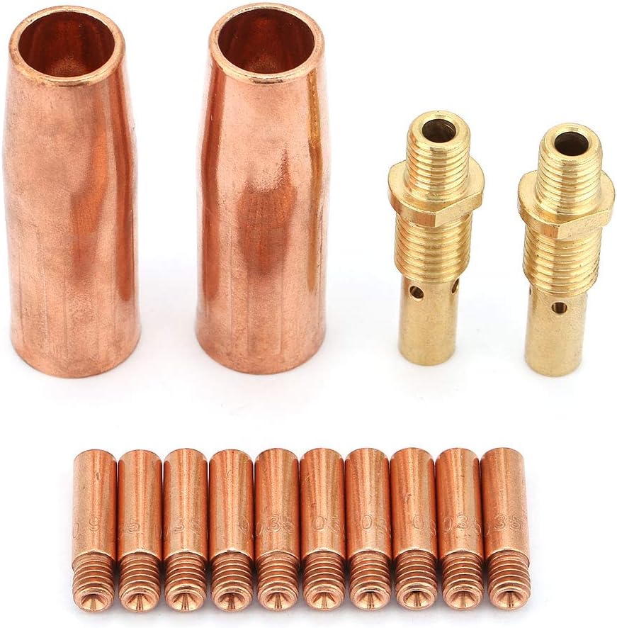 Akozon - Juego de difusores para pistola de soldadura Lincoln Tweco MIG (14 piezas)