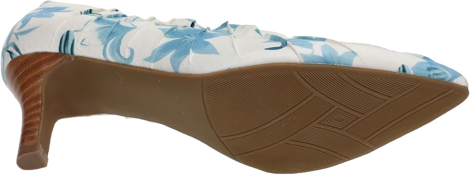 Masseys Women's Bella Pleated Mid Heel Pump