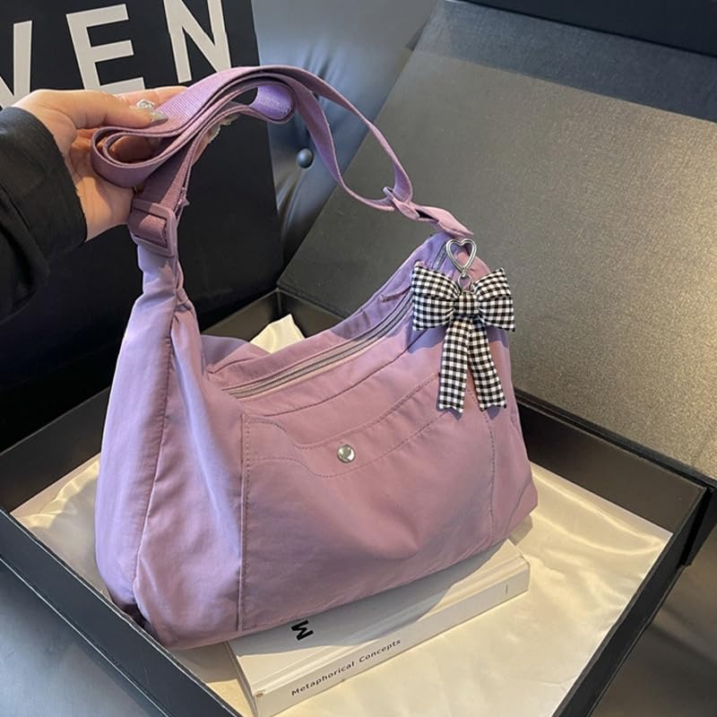 Image of Pink Bow Keychain Bag Charms Y2K Bowknot Plaid Keychains Coquette Aesthetic Purse Handbag Backpacks Charms (Black)