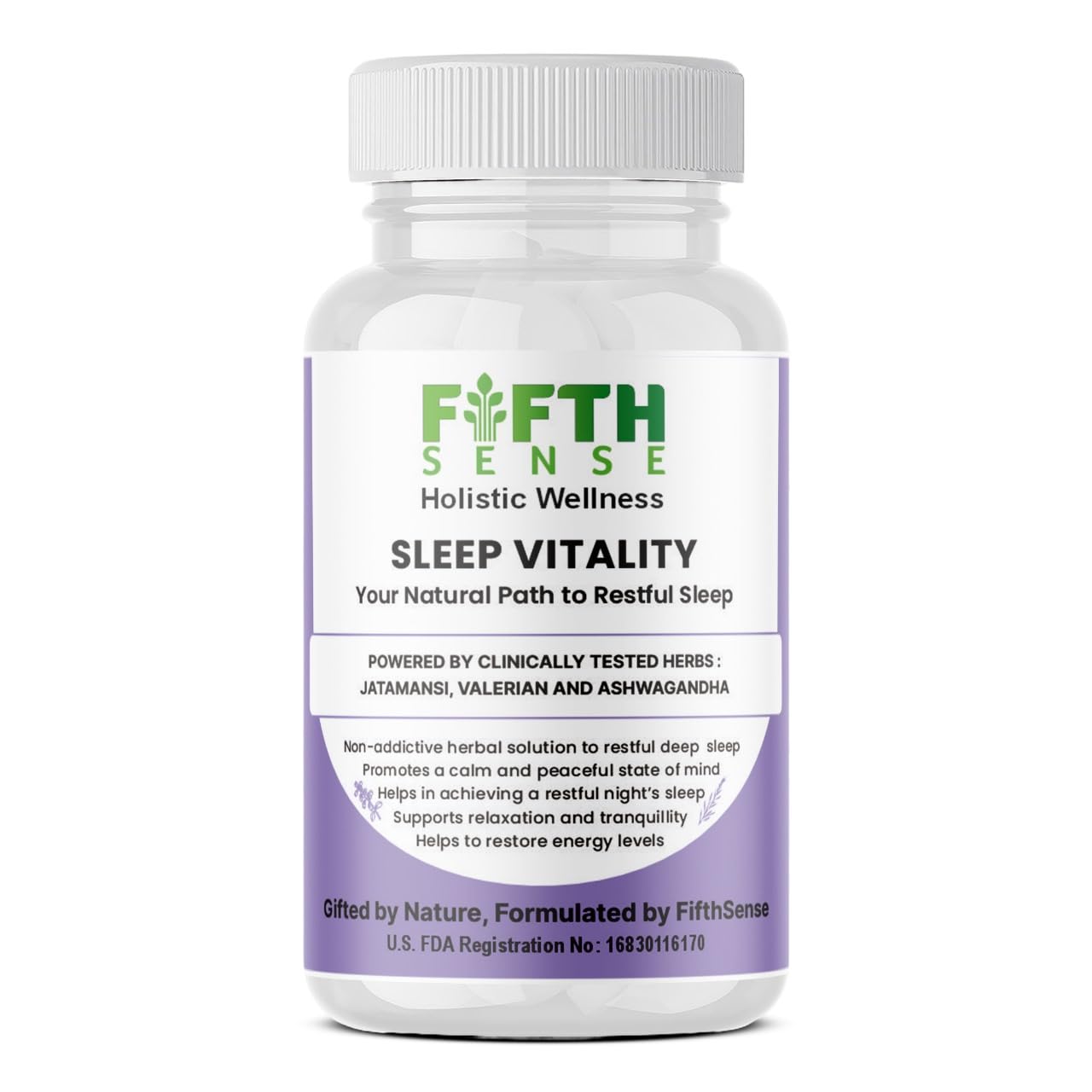 Sleep Vitality | Herbal Sleep Support Supplement | Tagar, Jatamansi & Chamomile | Melatonin-Free | 60 Veg Capsules-image-29