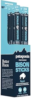 Patagonia Provisions Bison Sticks - Ranch | 100% Grass-Fed, 8g of Protein, 60 Calories | No Artificial Ingredients, Added Flavors, Fillers, or Nitrates | Pack of 12, 1 oz Each