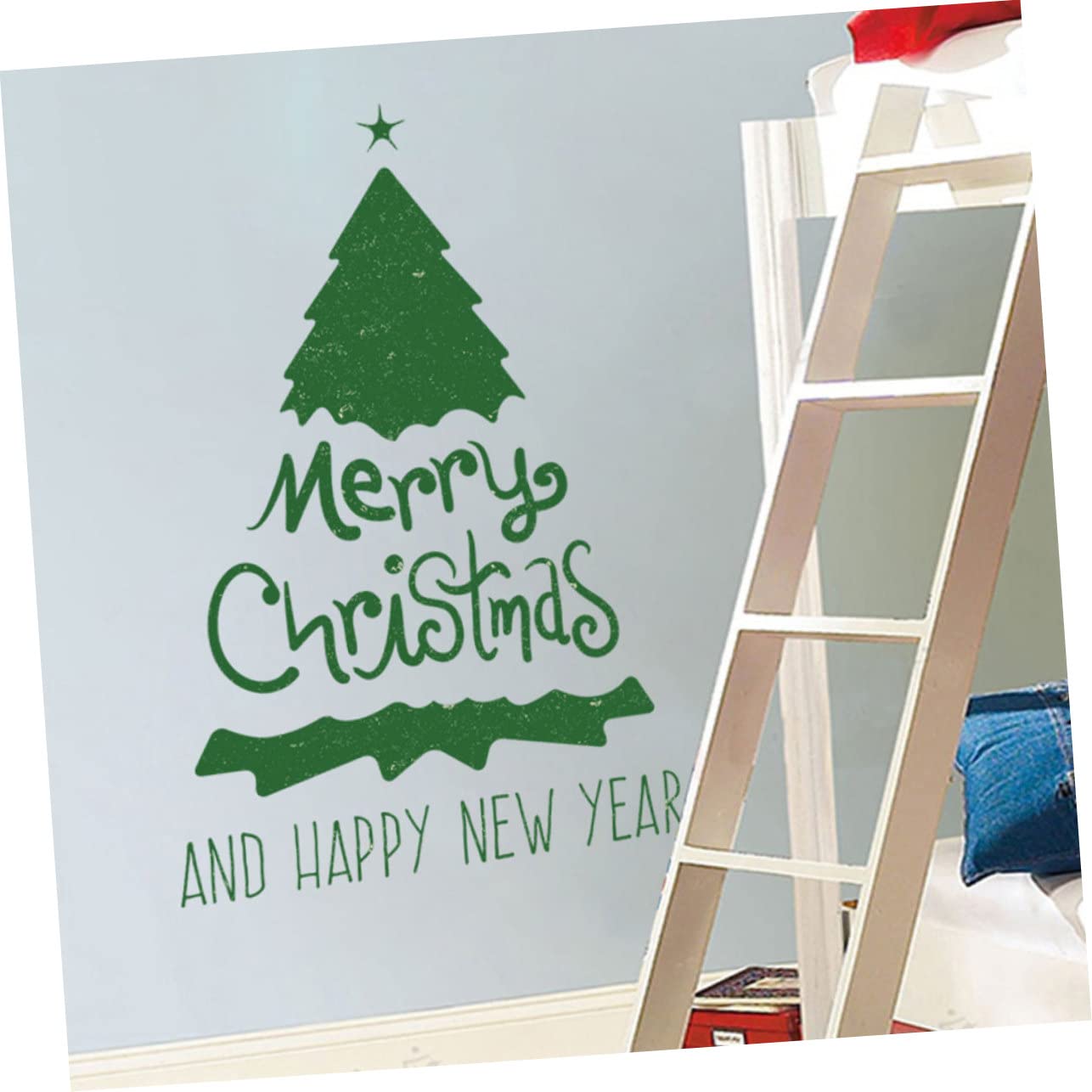 Cabilock 4 Set Adesivi Murali Per Alberi Di Natale Adesivi Per Finestre Di Natale Festa Di Decorazioni Natalizie Decorazioni Per Interni Per La Casa Adesivi Per Vetrine Di 2 fogli*4