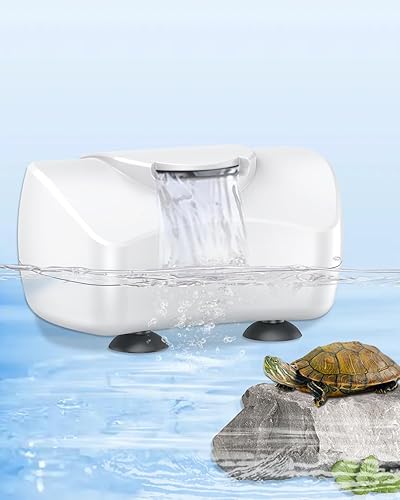 Miniatura 1 de Pawfly Mini filtro de tortuga de 80 GPH de 4 W para tanques de 1 a 10 galones, filtro de tanque de tortuga de biofiltración de bajo nivel de agua,