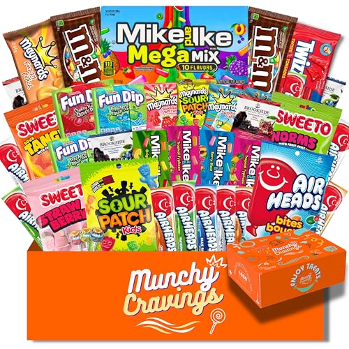 Rise The Snack Bag - MunchyCravings Candy Box (45 Ct.), Our Bulk Bonbon Candy Mystery Box offers Tiktok Candies, Treats For Adults, Halloween, Movie Nights and Gifts