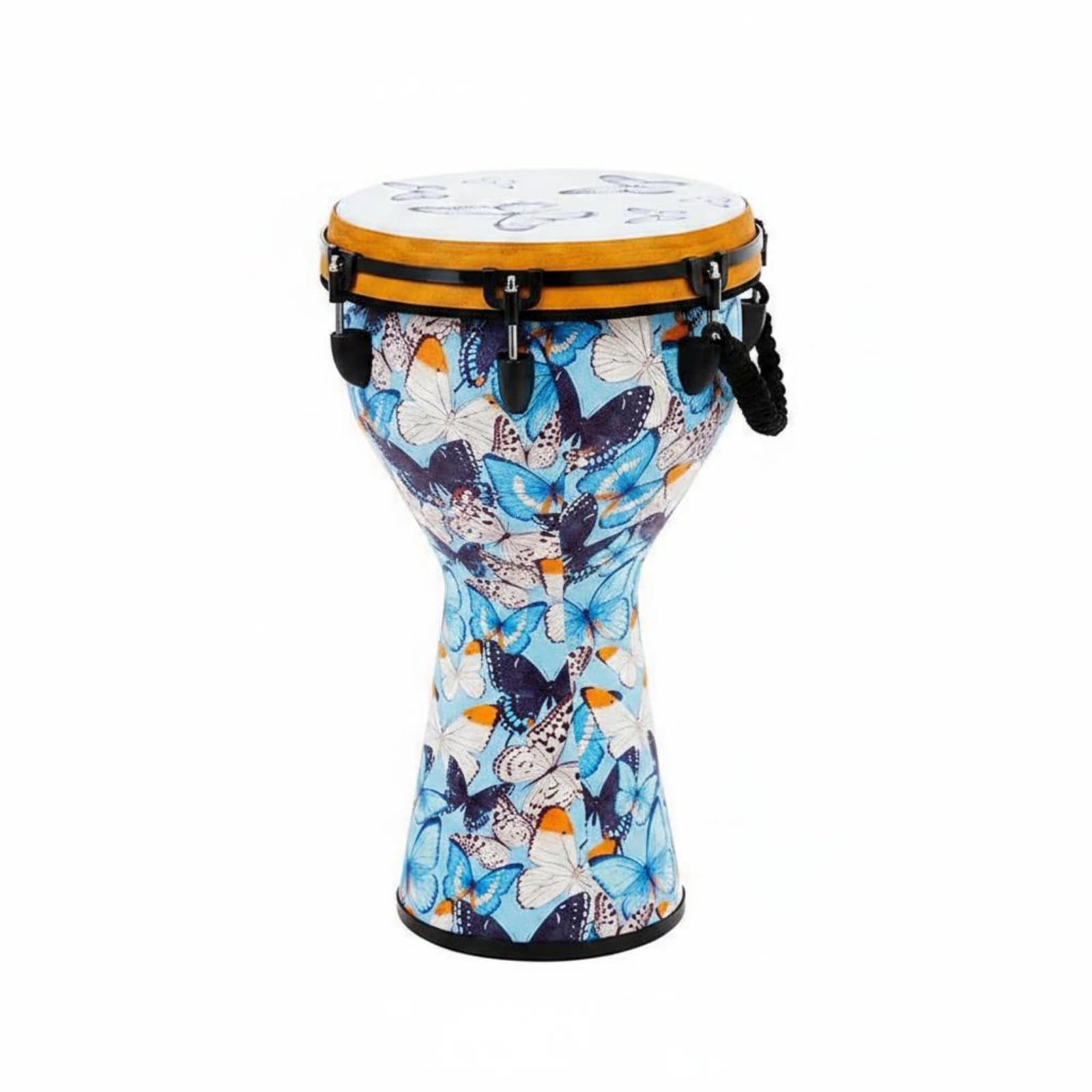 Tamburo per Bambini Tamburo a Mano Percussione Strumento Acustico 12pollici Regolazione a Viti Testa Composita Rim Protetto Trasporto Comodo Adatto per Prove Aula Musica Casa