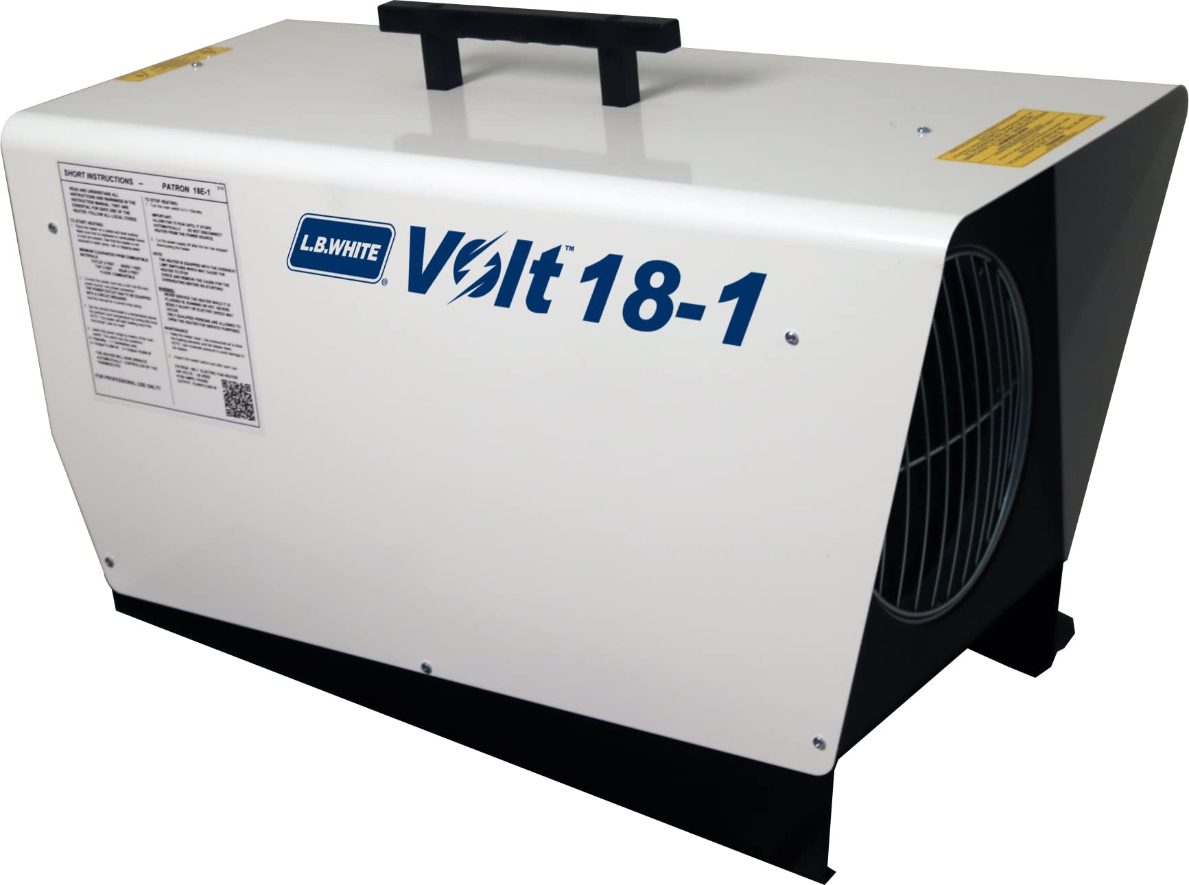 L B White Volt 18-1 Electric Forced Air Portable Heater W Ambient Thermostat - 32 F 100 F