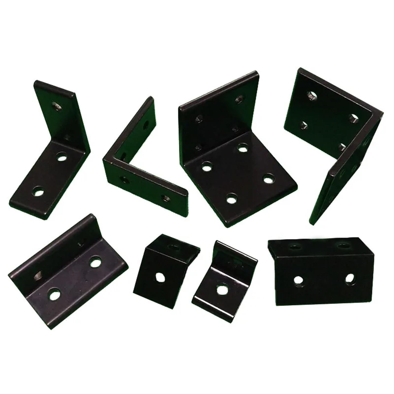 Rrypbovg 2040-4 Holes L Brackets Black Corner Fitting Angle Aluminum Connector For Profile(2040-4 Holes)