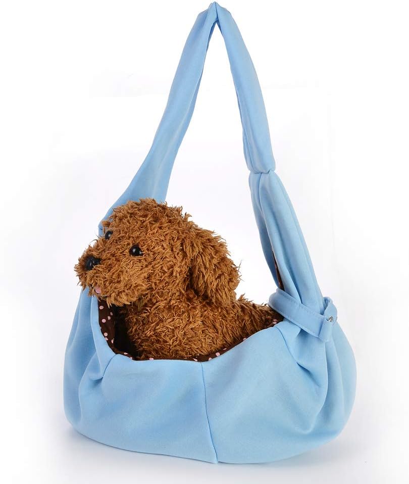 VICSPORT Pet Sling Carrier Bag for Small Dog Cat Rabbit Carrier Comfortable Puppy Kitty Pouch Shoulder Carrier Bag Blue
