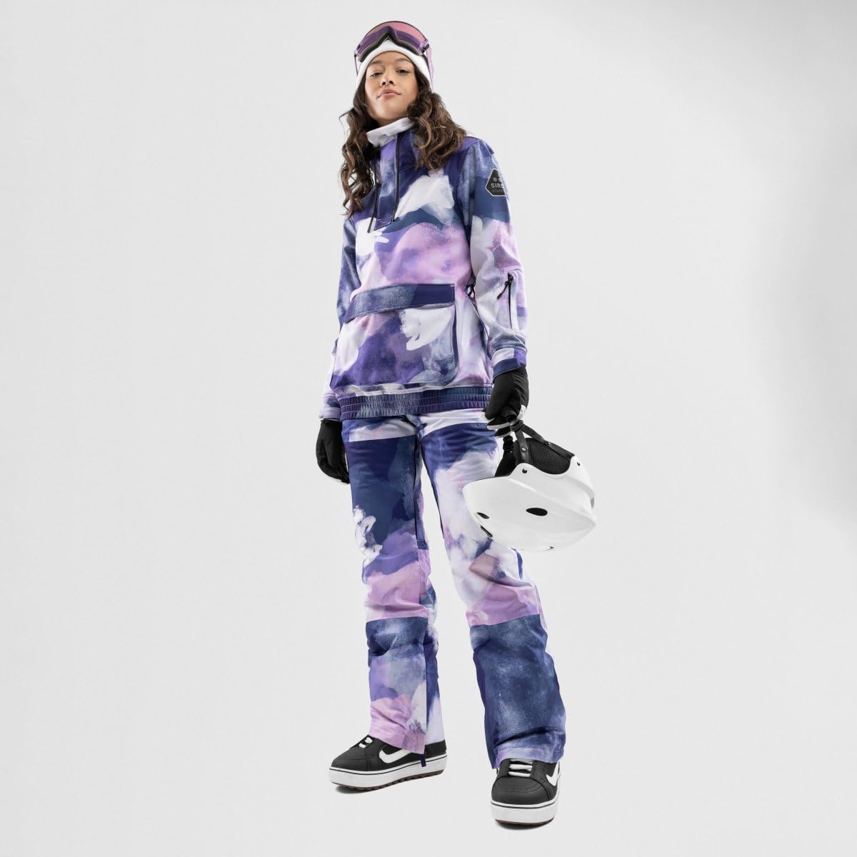SIROKO - Giacca da Snowboard con Tasca a Marsupio da Donna W3-W Cloudmont