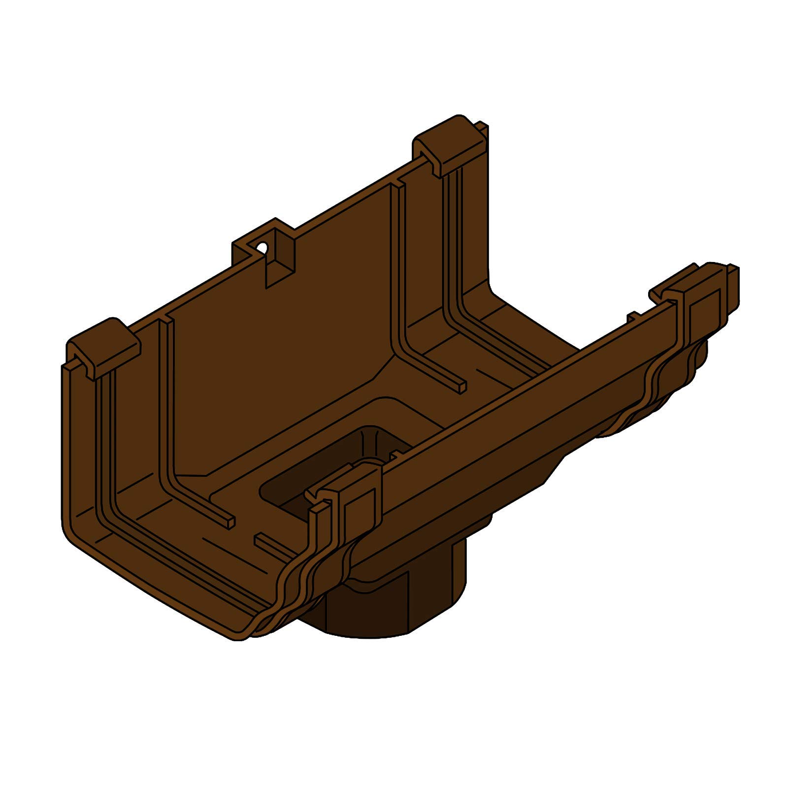 Truly Pvc Supplies Chocolate Brown Brown Running Outlet For Marley Classic Ogee Gutter Of Ultraframe Classic Conservatory Roof Guttering